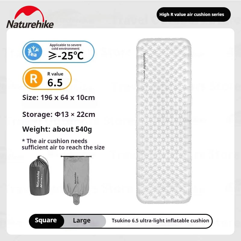 Naturehike R-Value 6.5 Inflatable Camping Mat Outdoors