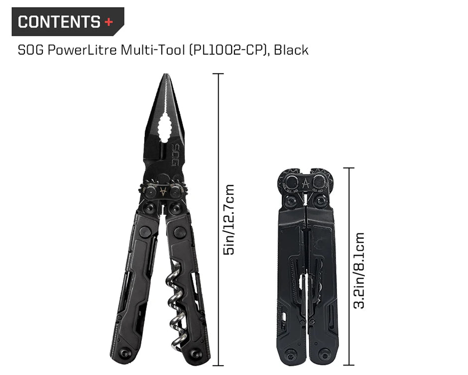 SOG PowerLitre 19 Function Stainless Steel Compact Multitool