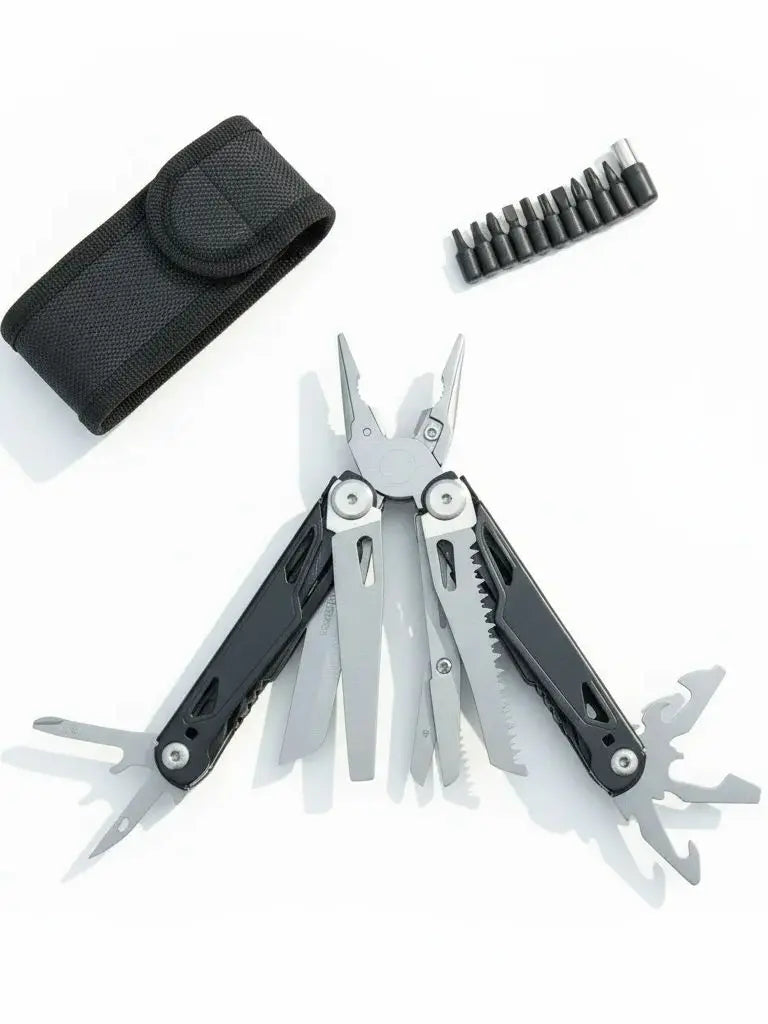 Stainless Steel Multitool Pliers Screwdriver Saw For Camping And Hiking