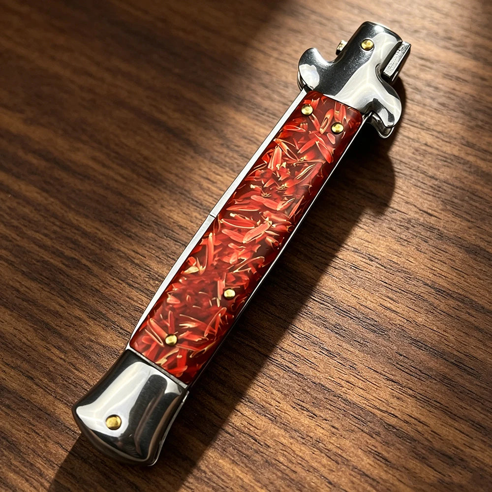Stainless Steel Folding Pocket Knife For Camping Hiking And Fishing