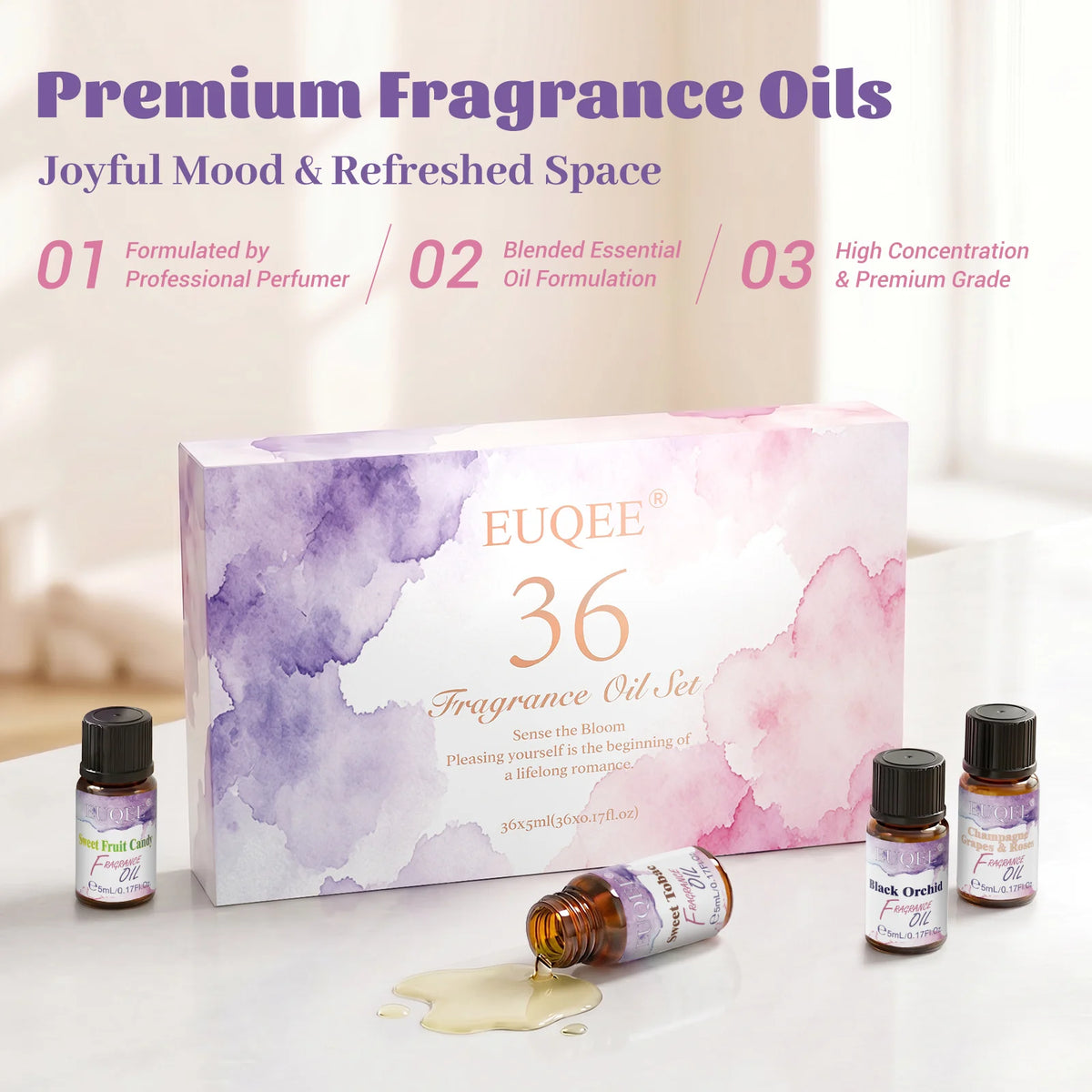 EUQEE Fragrance Oils Gift Set for Diffusers and Candle Making
