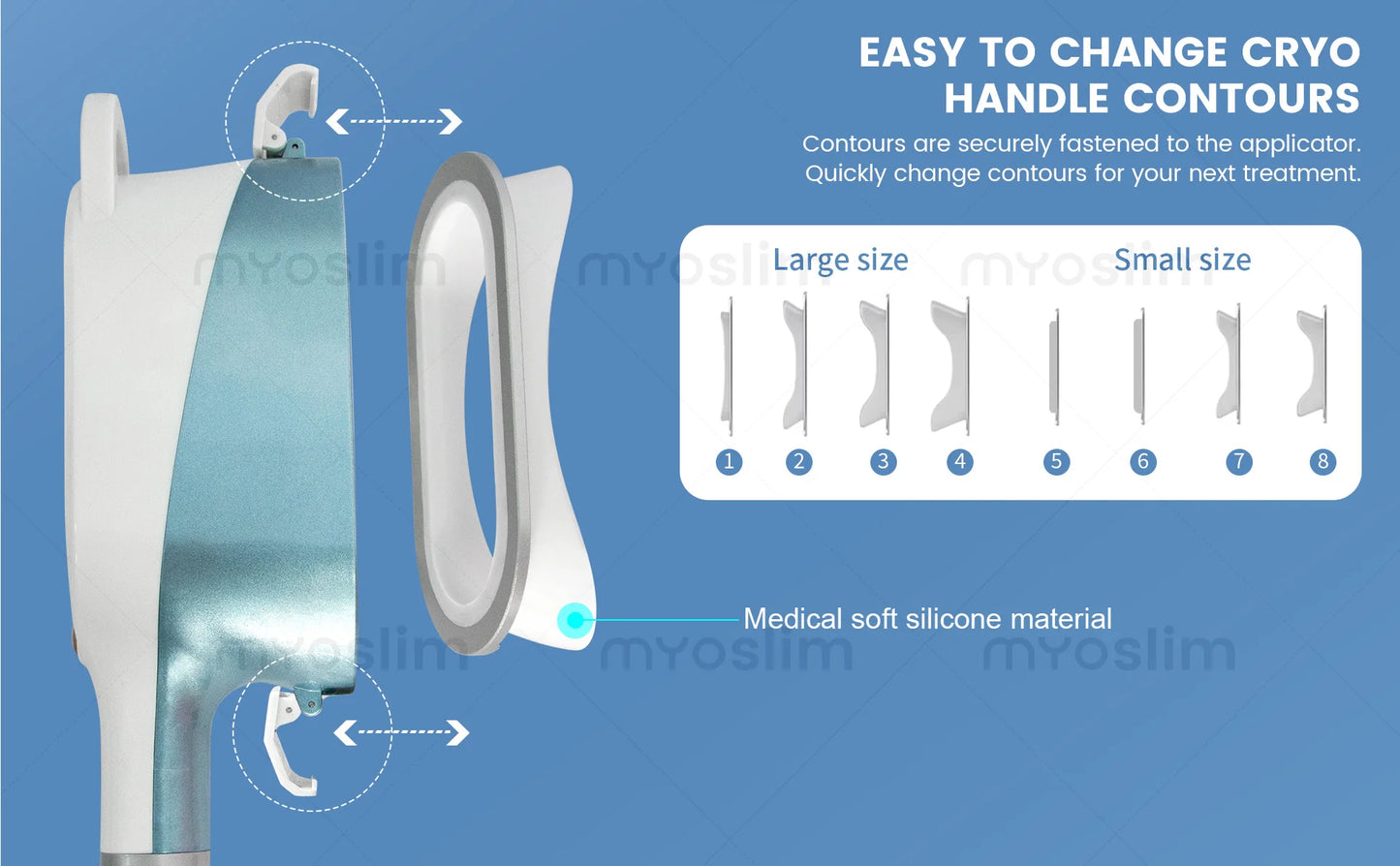 MYOSLIM Multi-Function Body Shaping Device With 8 Silicone Heads Ultrasonic