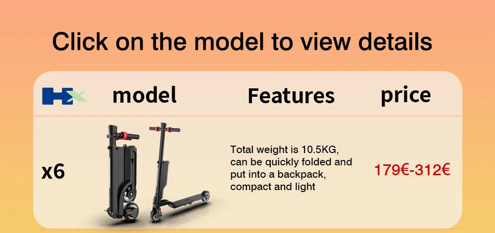 HX X6 Foldable Electric Scooter Efficient Urban Commuting