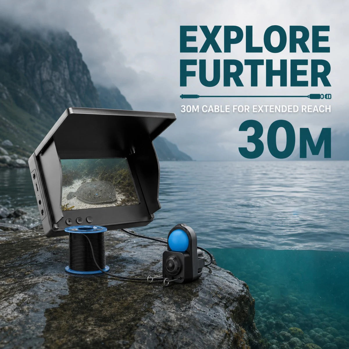 Aoerwei Portable Underwater Fishing Camera With Night Vision