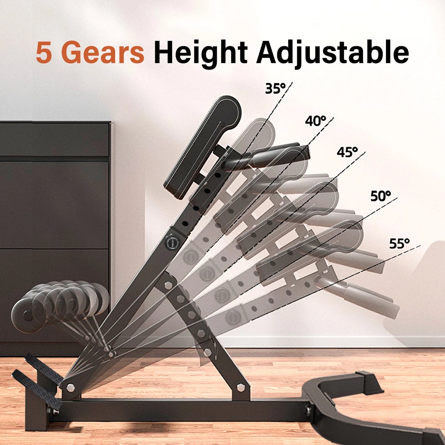Adjustable Folding Roman Chair Back Extension Bench For Home Gym