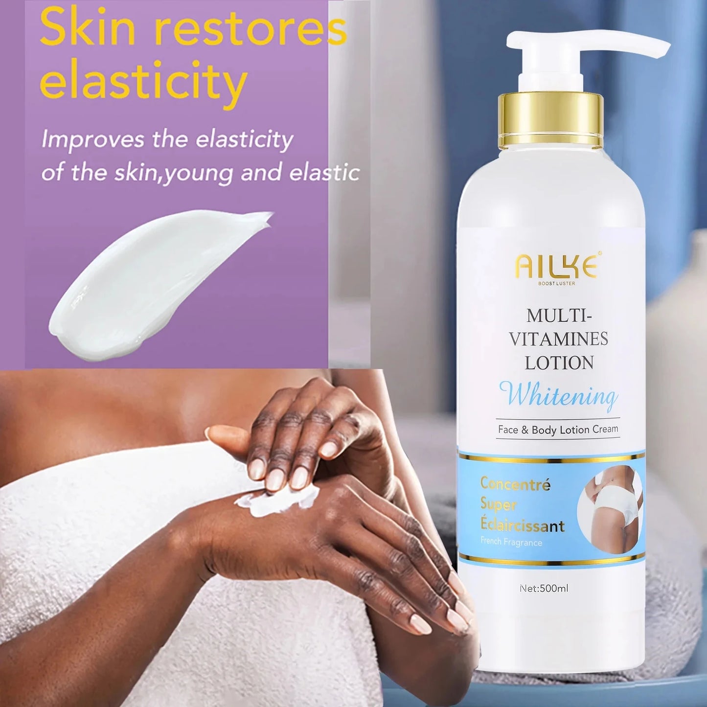 Ailke Multi Vitamin Whitening Body Lotion Enhances Radiant Skin Tone