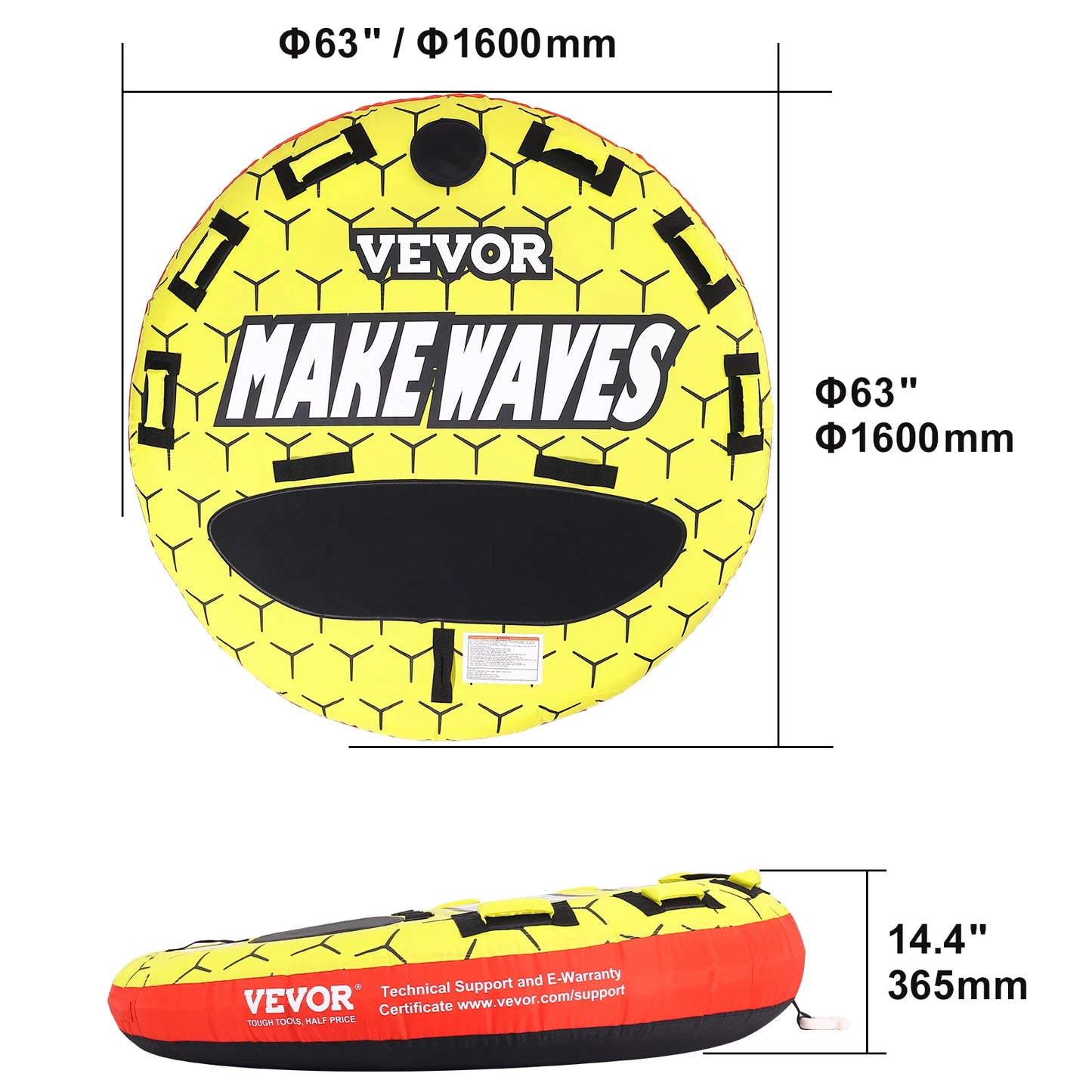 SucceBuy Inflatable Towable Tube For Boating And Water Sports