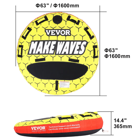 SucceBuy Inflatable Towable Tube For Boating And Water Sports