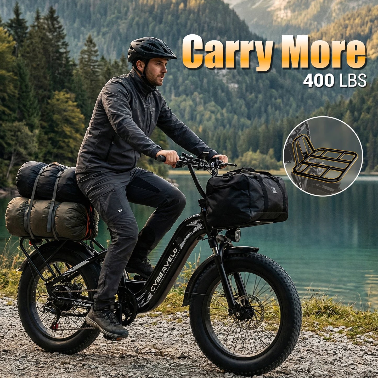 Cybervelo 1000W Step Through Electric Bike With Fat Tires