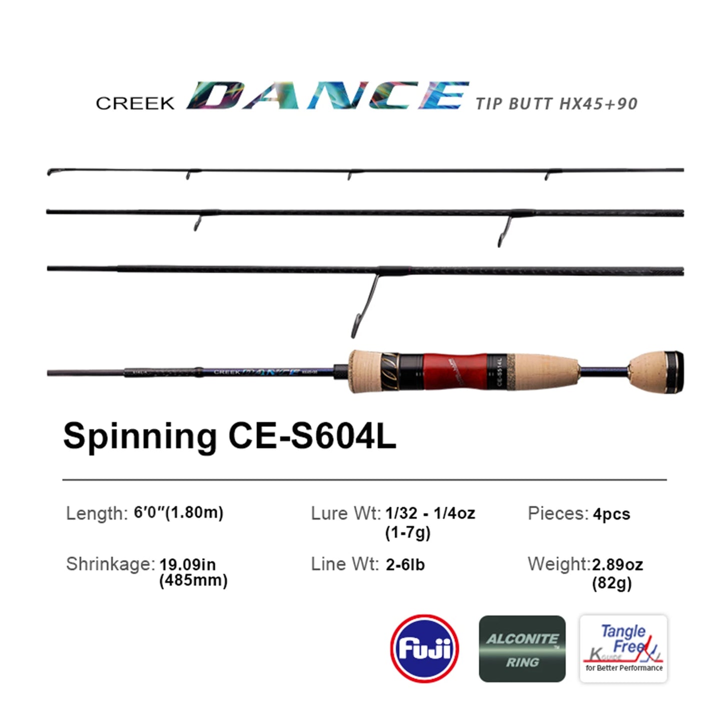 Purelure Creek Dance Ultralight Trout Spinning Rod Fuji Guides
