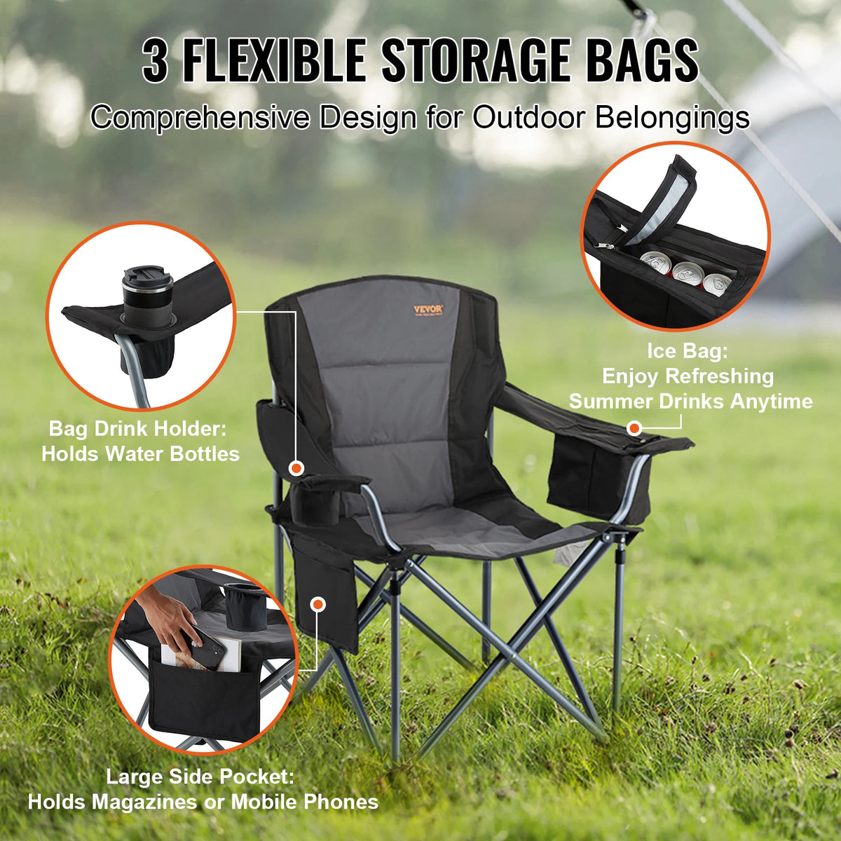 SucceBuy Ultralight Folding Camping Chair For Outdoor Picnic And Travel