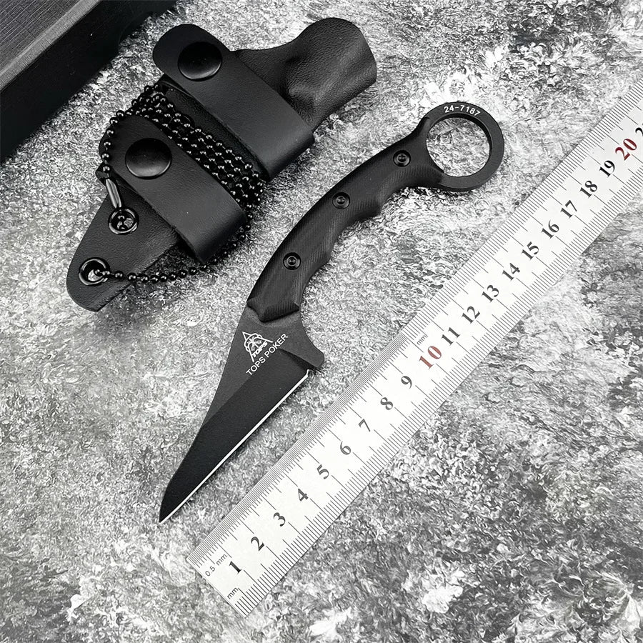 DIY Supplies Outdoor Knife With G10 Handle 8Cr13Mov Blade Camping