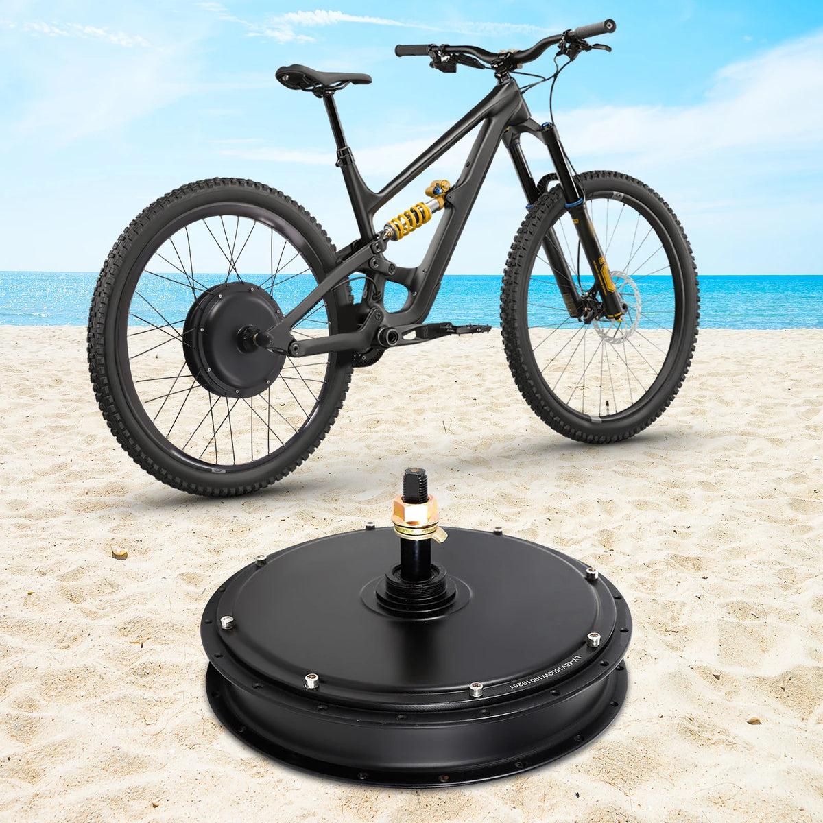 Bymaocar Electric Brushless Bicycle Motor Rear Wheel Conversion Kit