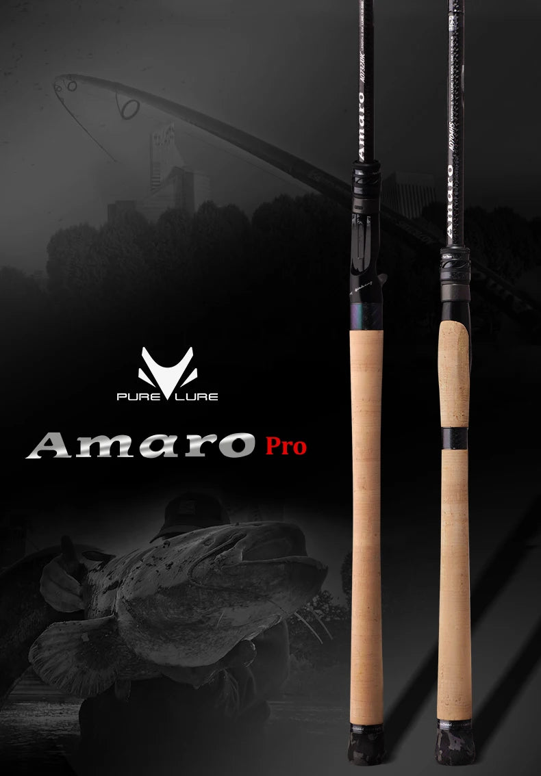 Purelure Amaro Pro Heavy Duty Travel Carbon Fiber Fishing Rod