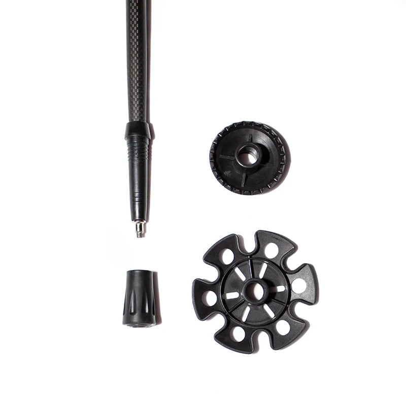 OKHEALING Ultralight Carbon Fiber Folding Trekking Poles For Hiking