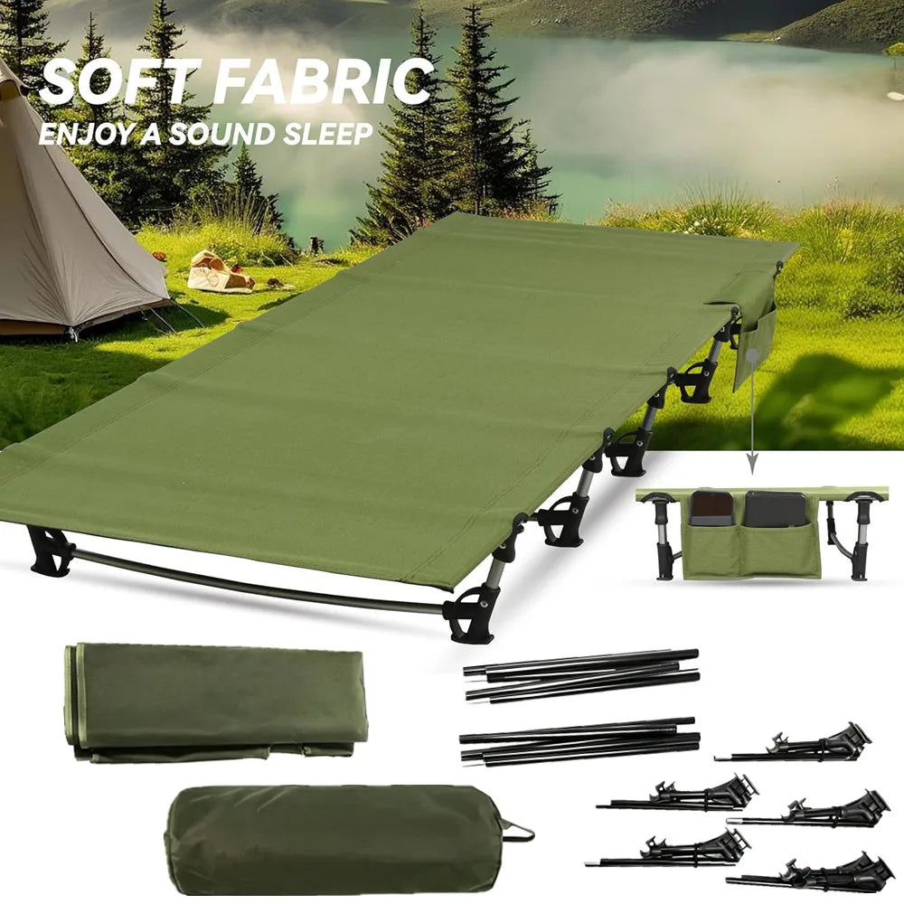 Portable Folding Camping Cot for Hiking Travel and Backpacking
