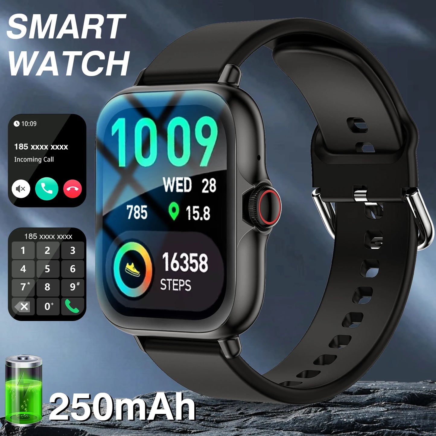 Odelettevcy Sports Smartwatch With Call Answering And Sleep Tracking