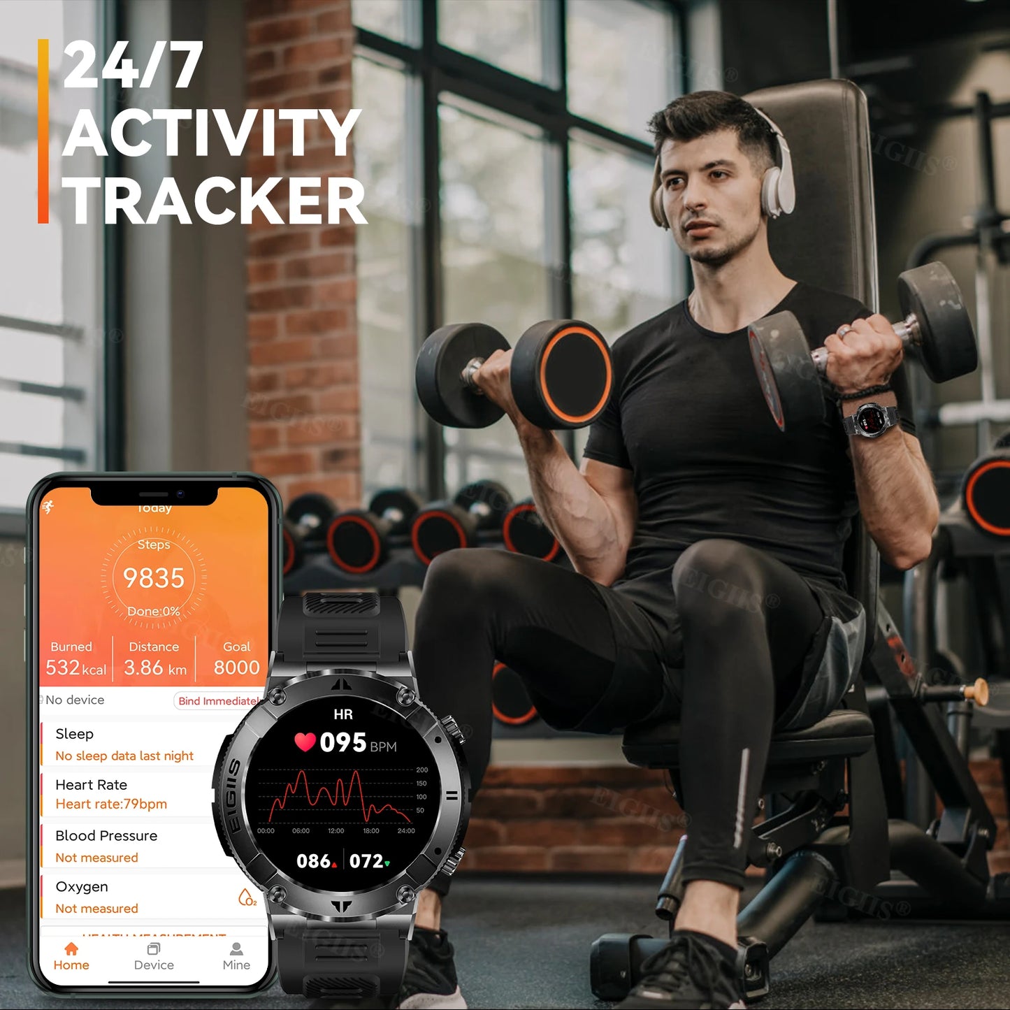 LaNikar Waterproof Smartwatch With Bluetooth Calling And Fitness Tracking