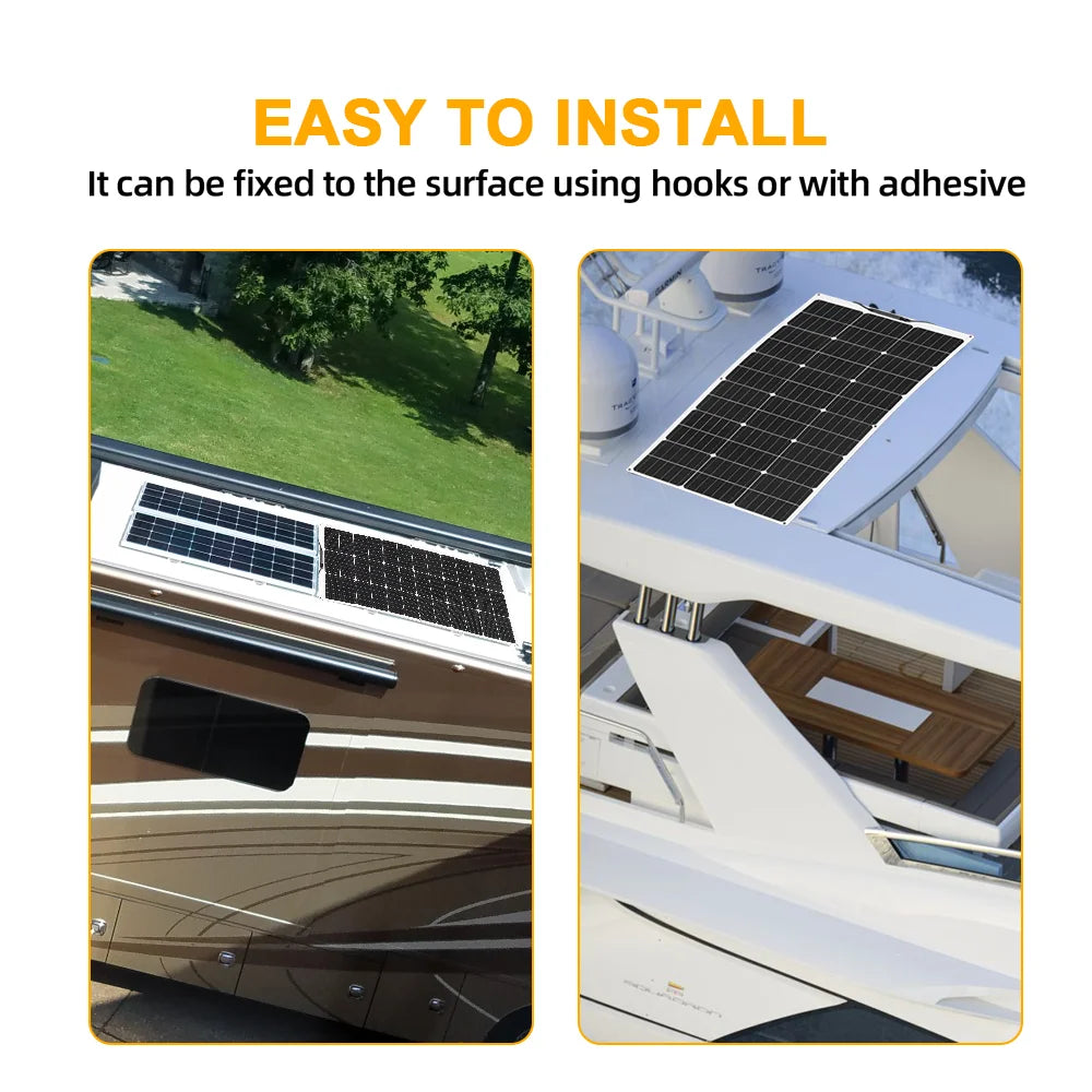 Xinpuguang Flexible Solar Panel Kit For RV Boat Battery Charging