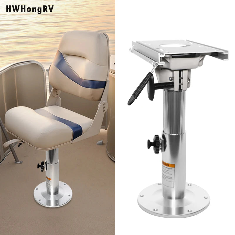 Aluminum Adjustable Height Locking Boat Seat Pedestal Mount