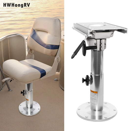 Aluminum Adjustable Height Locking Boat Seat Pedestal Mount