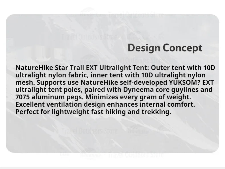 Naturehike Star Trail EXT Ultralight Camping And Backpacking Tent