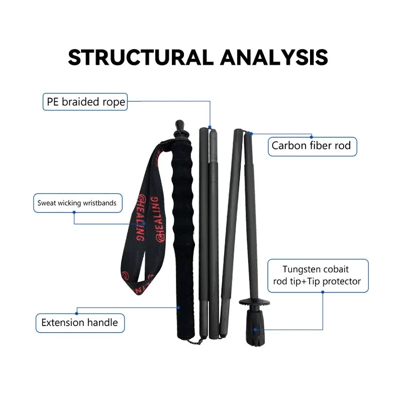 OKHEALING Trekking Poles Carbon Fiber Ultralight 2-Piece