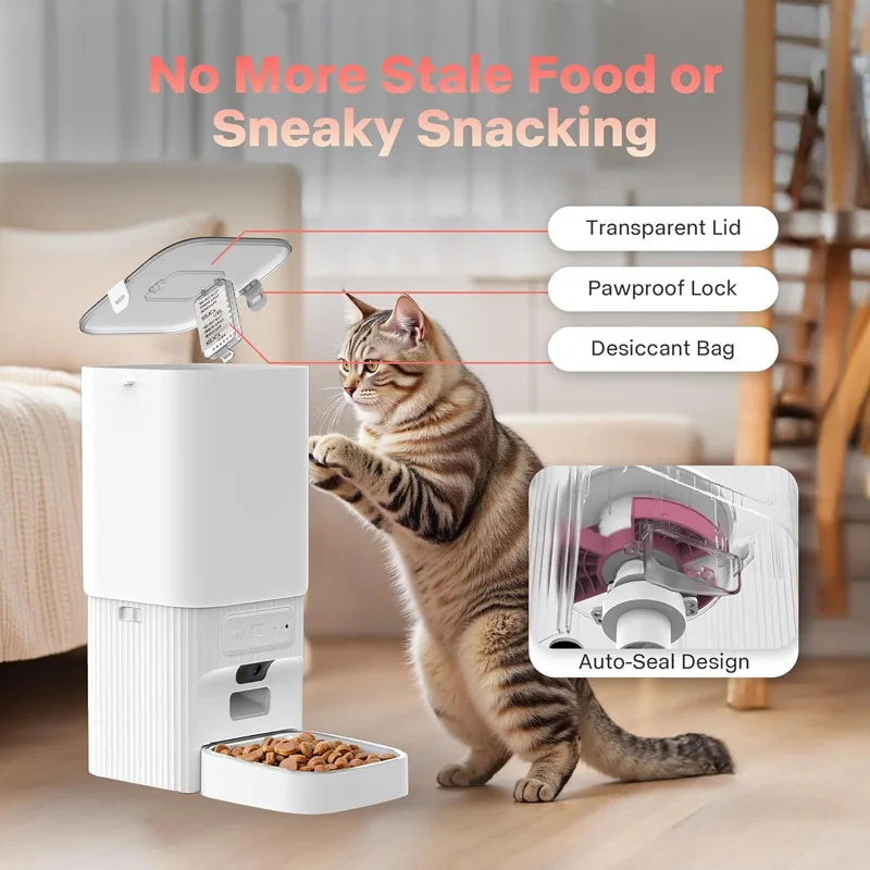 Nityers Smart Automatic Pet Feeder With HD Camera WiFi Control