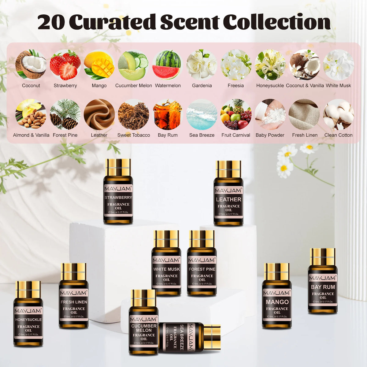 MAYJAM Fragrance Oil Set for Diffusers, Candle and Soap Making