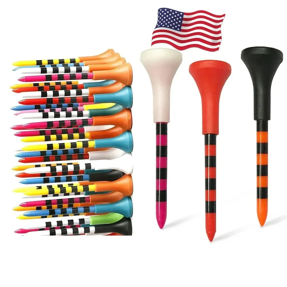 Unbreakable Golf Tees With Rubber Heads for Reduced Friction