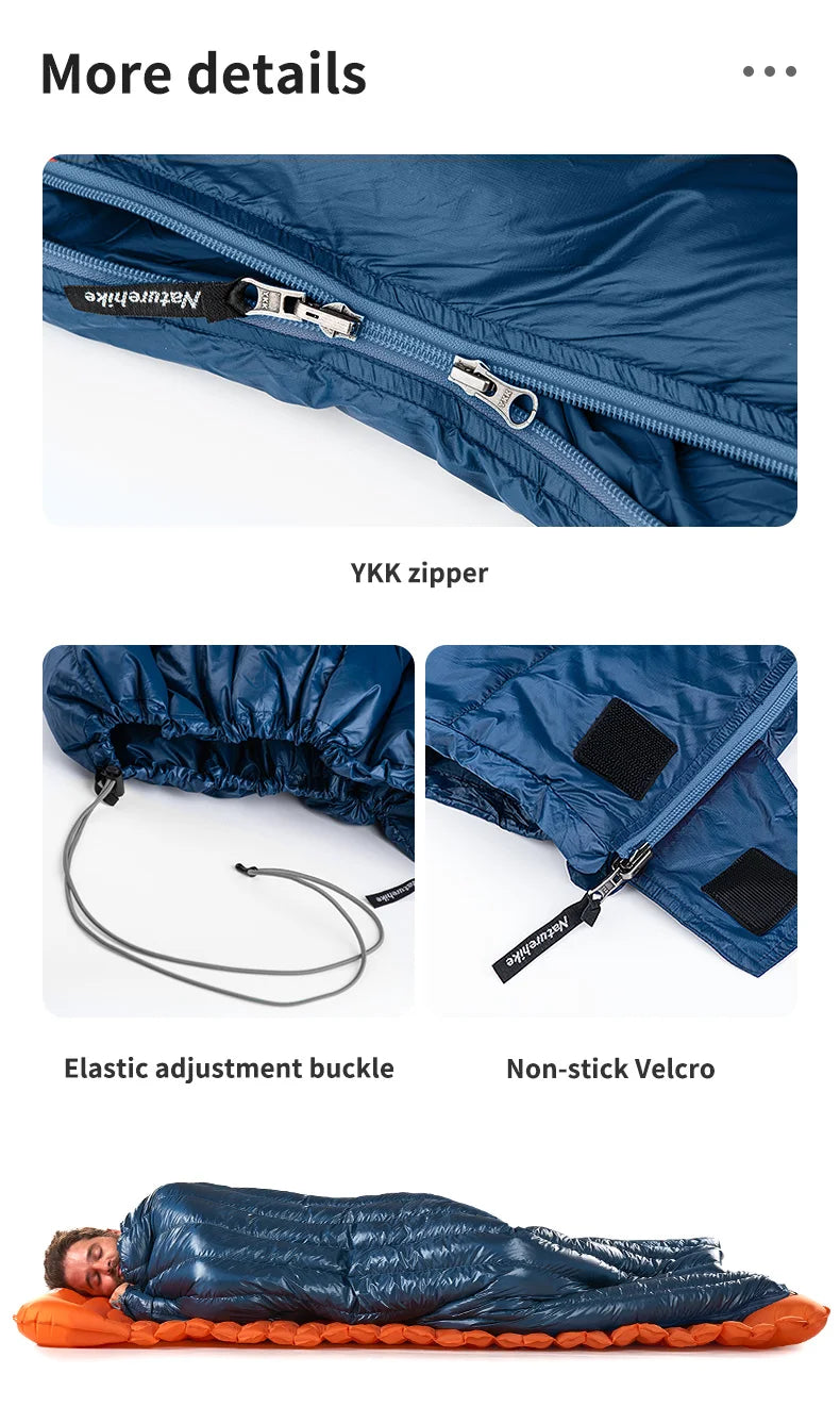 Naturehike Ultralight Duck Down Sleeping Bag For Backpacking Camping