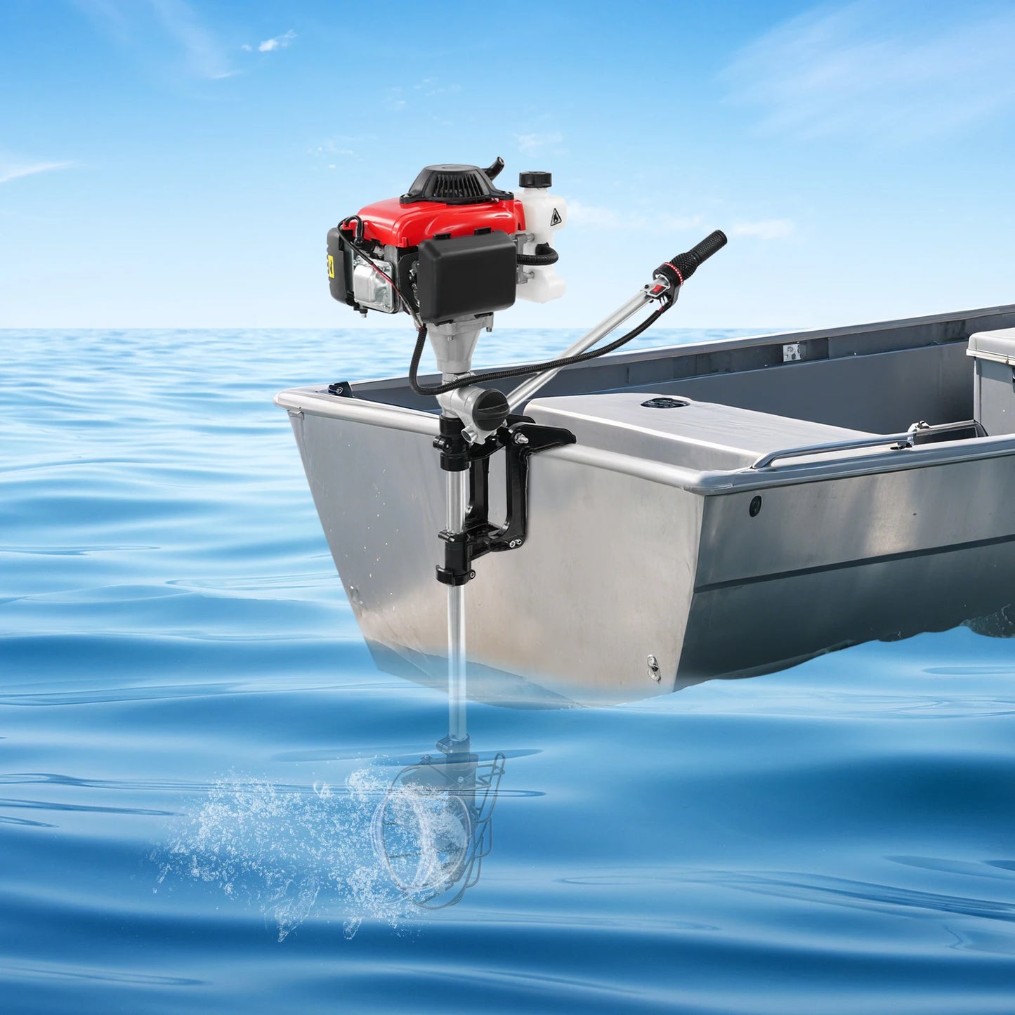 Bymaocar 4.0HP Gasoline Outboard Motor Air Cooled Single Cylinder Engine
