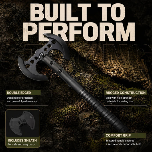 Versatile Double Edged Tactical Axes For Camping And Chopping