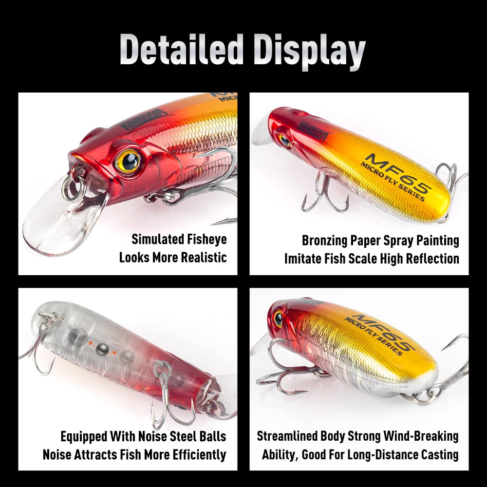 KINGDOM Sinking And Floating Minnow Fishing Lure For Bass And Trout