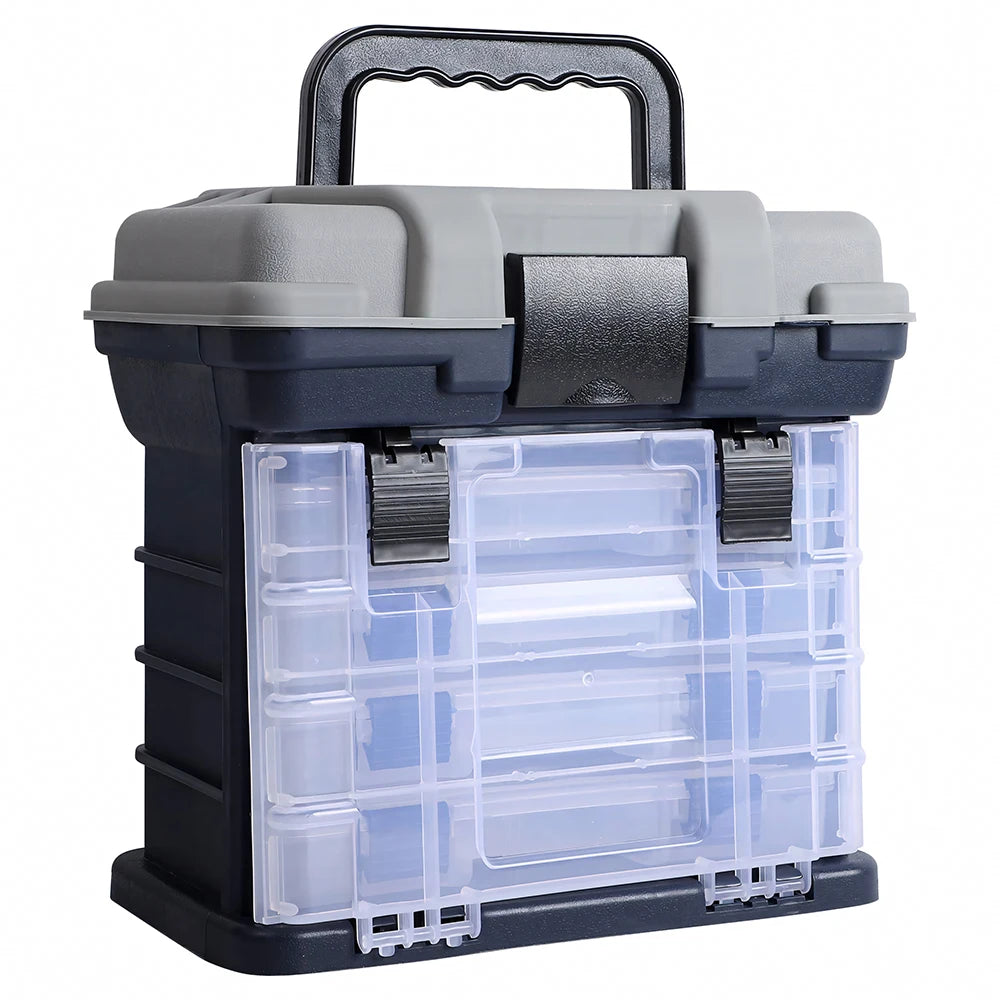 Portable Fishing Tackle Box Kit With Pliers And Lures Storage