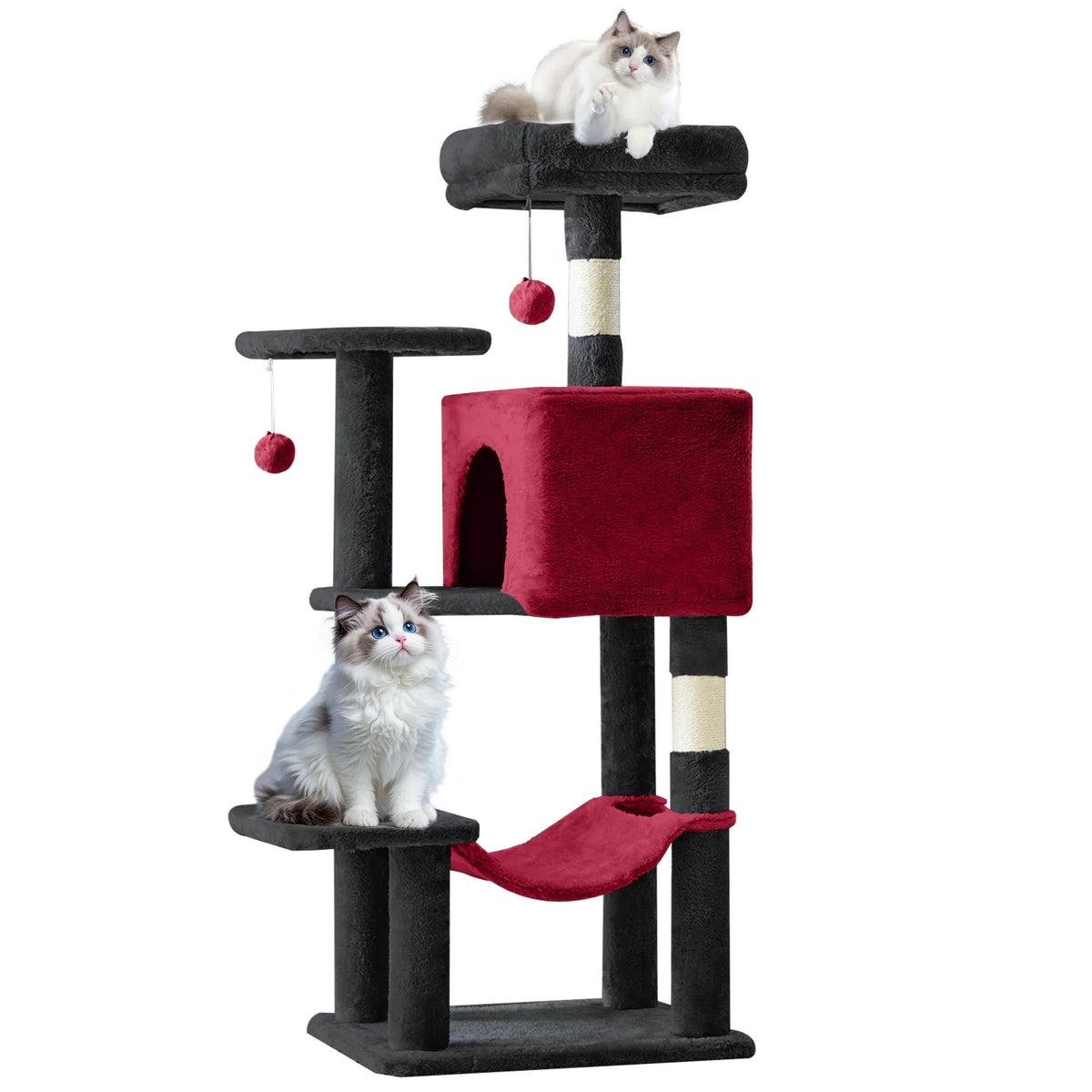 MCQ Cat Tree With Sisal Scratching Posts And Cat Condo