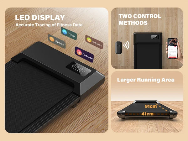 Superun 2-in-1 Home Treadmill 2.5 HP Bluetooth LCD