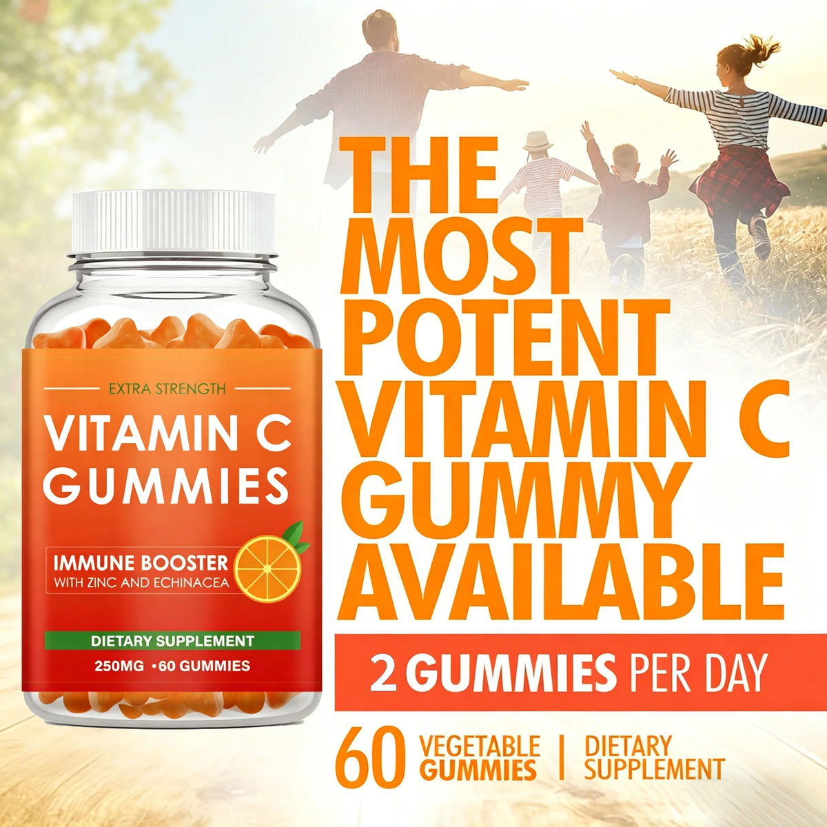 Vitamin C Gummies For Immune Support, Energy And Collagen Production