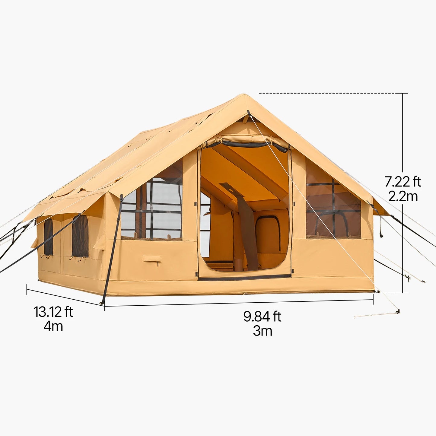 Vevor Inflatable Glamping Tent With Pump And Stove Jack