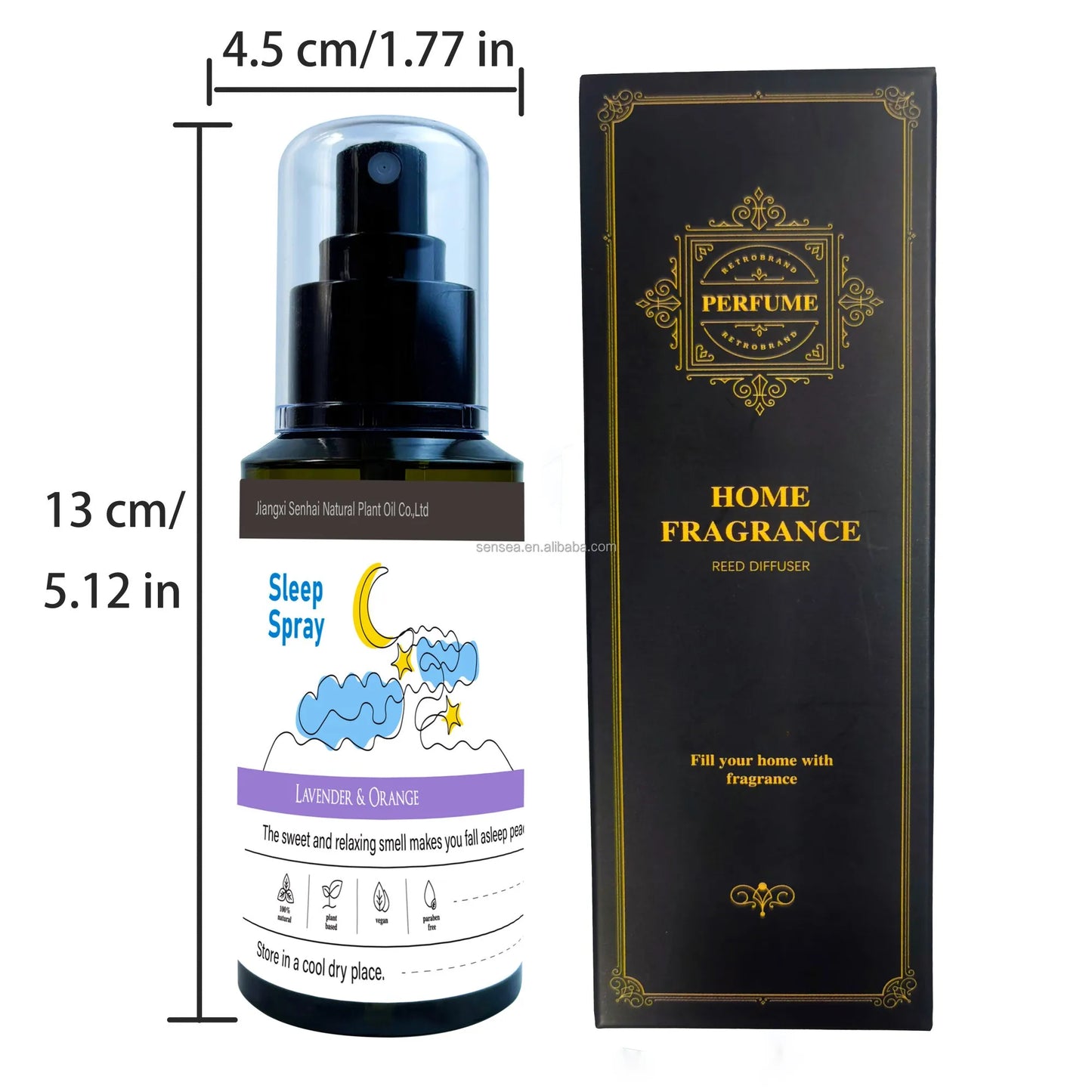 100ml Relieve Fatigue Sleep Spray Lavender Essential Oil Vanilla Gentle Freshness Care Spray Mist Sleep For Room Deep Fall Aslee