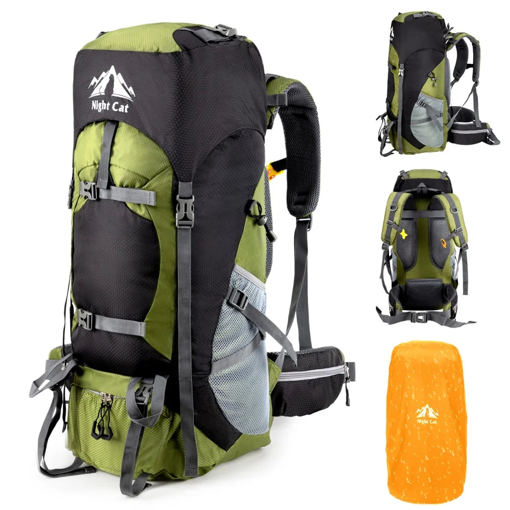 Night Cat Hiking Backpack Waterproof Outdoor Travel Pack