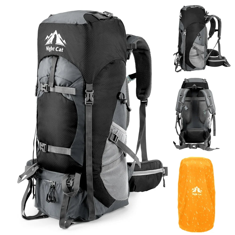 Night Cat Hiking Backpack Waterproof Outdoor Travel Pack
