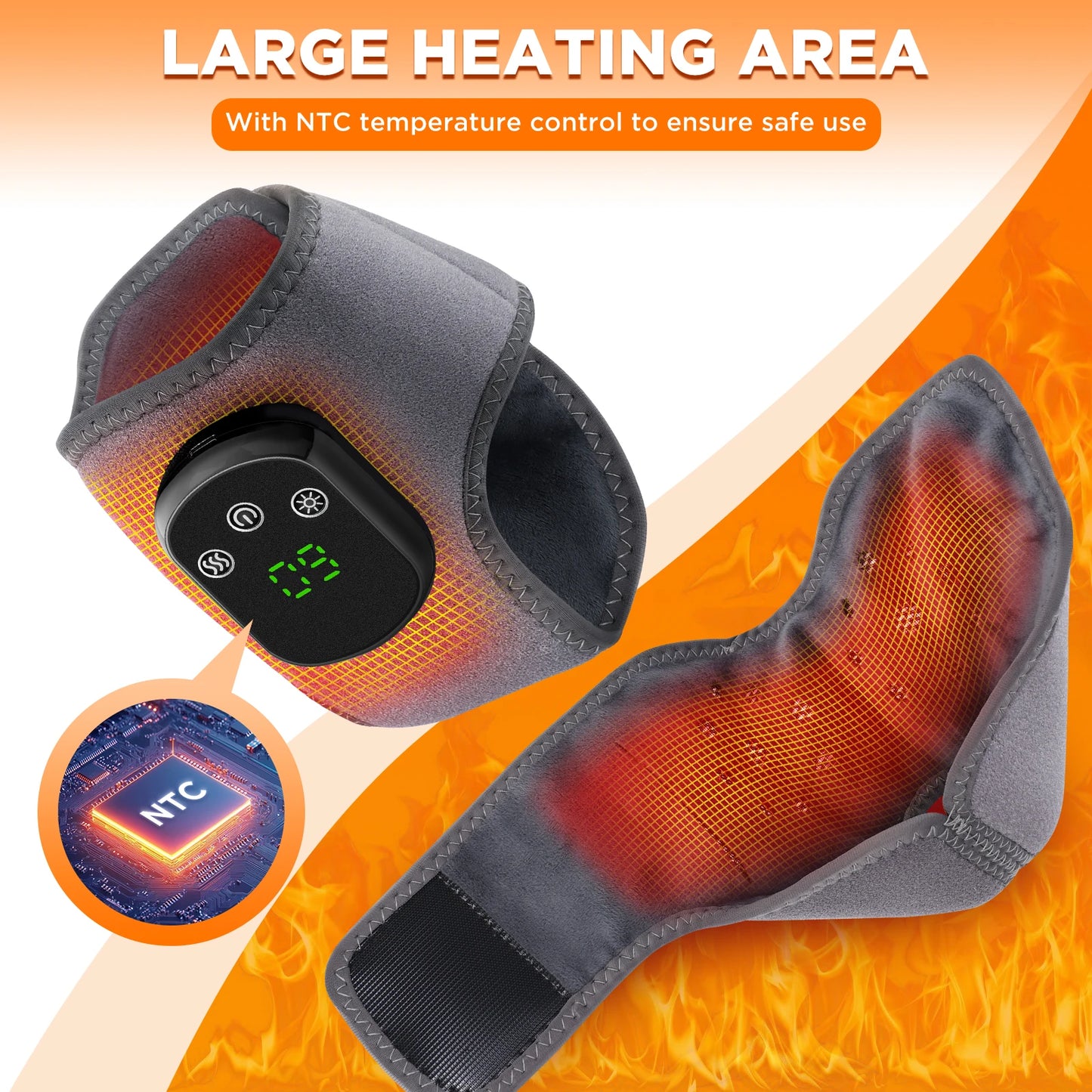 Hailicare Heated Ankle Brace With Five Heat Settings And Vibration