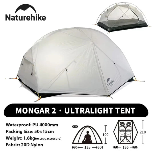 Naturehike Mongar Two Person Ultralight Waterproof Backpacking Tent