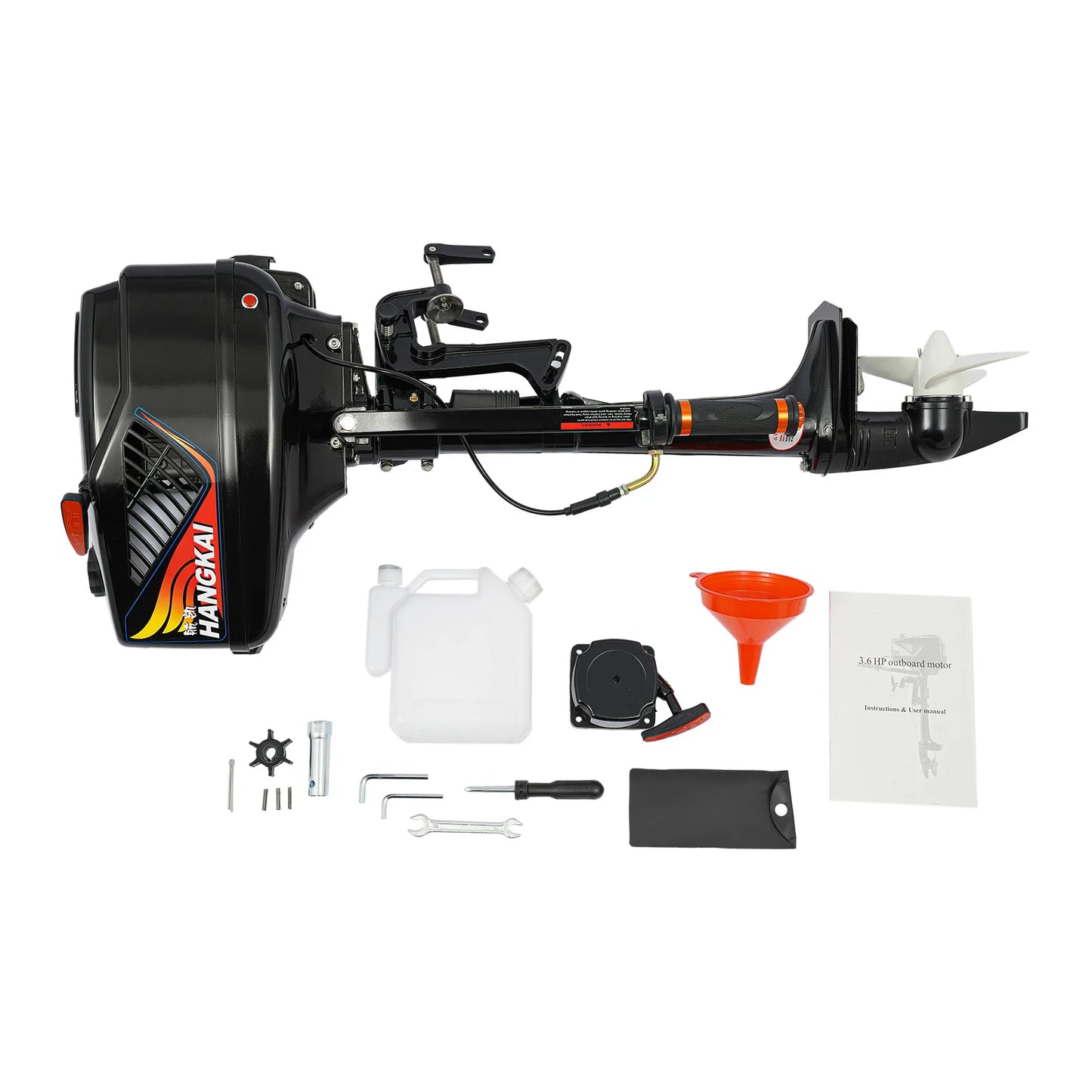 Bymaocar 3.6HP Gas Outboard Motor 2 Stroke Short Shaft For Dinghy Boats