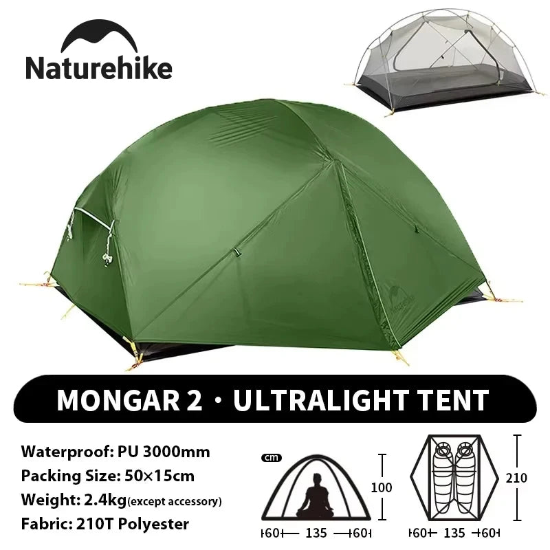Naturehike Mongar Two Person Ultralight Waterproof Backpacking Tent