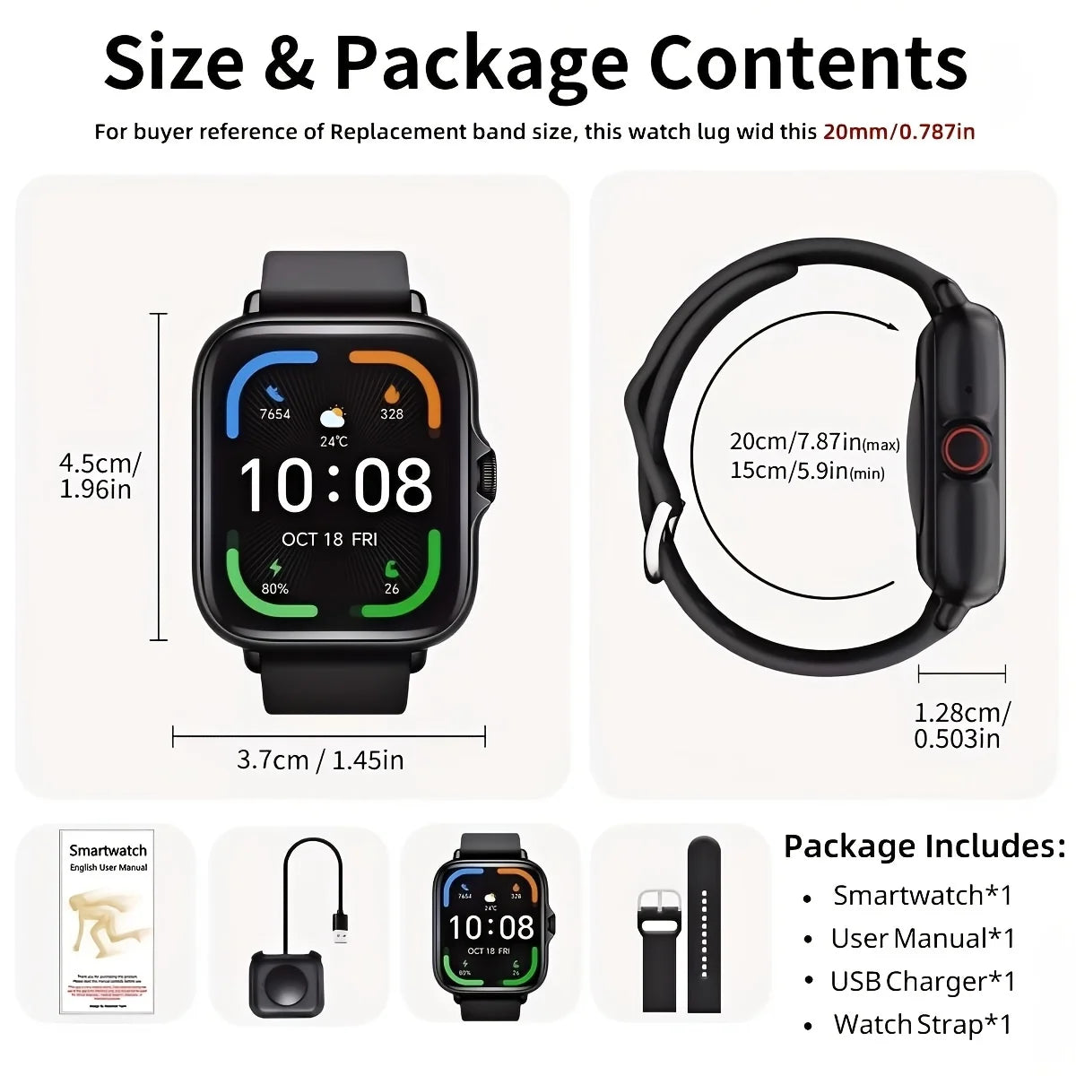Odelettevcy Sports Smartwatch With Call Answering And Sleep Tracking