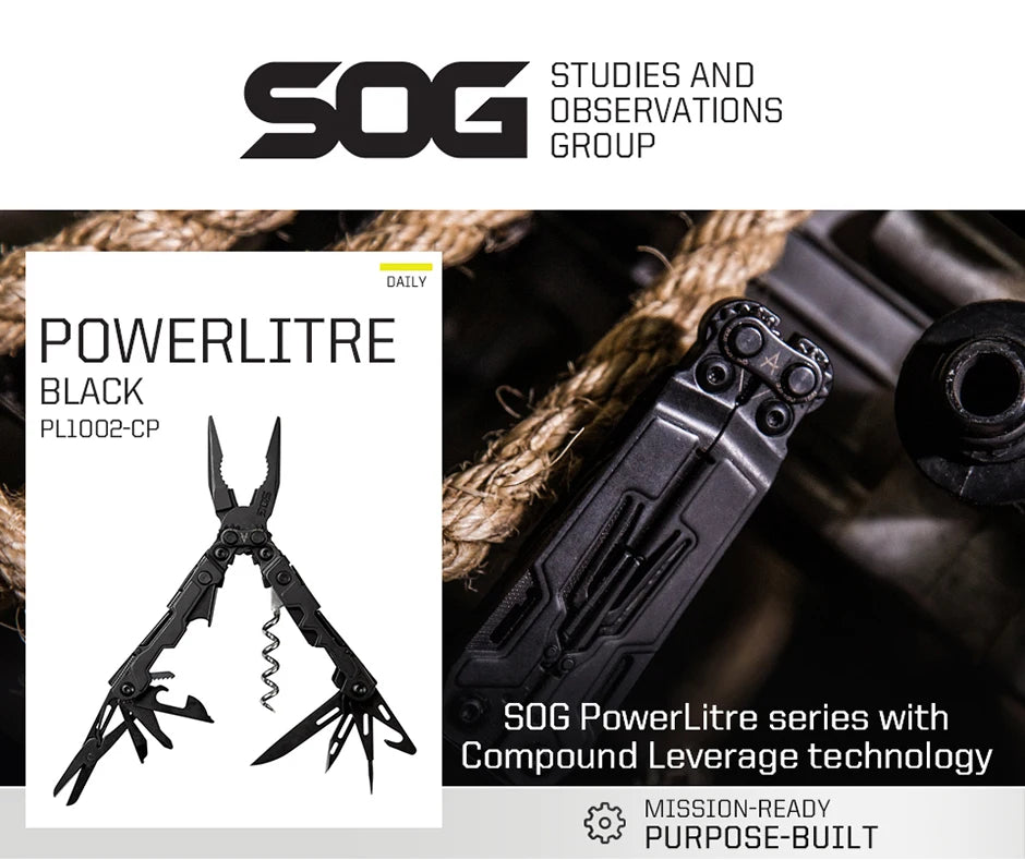 SOG PowerLitre 19 Function Stainless Steel Compact Multitool