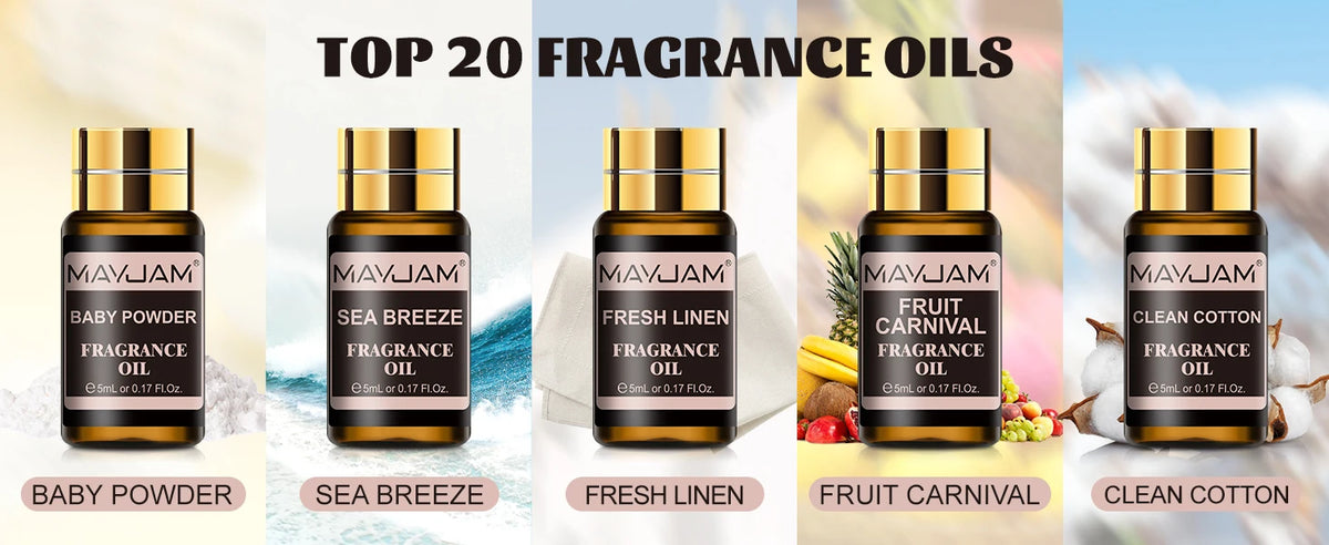 MAYJAM Fragrance Oil Set for Diffusers, Candle and Soap Making