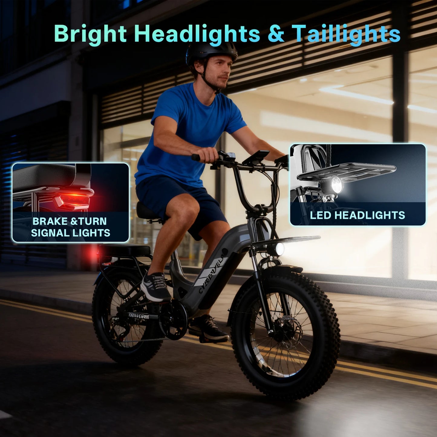 Cybervelo 1500W Electric Commuter Bike With Extended Range Battery